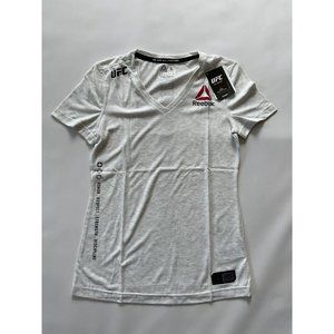 Reebok Women’s UFC V-Neck T-Shirt Short Sleeves Size S